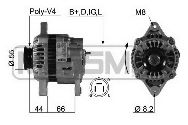 Generator 14V 55A