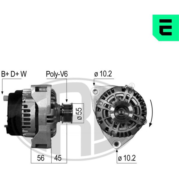 Generator 14V 90A Era oem Oem 210052 ERA OEM