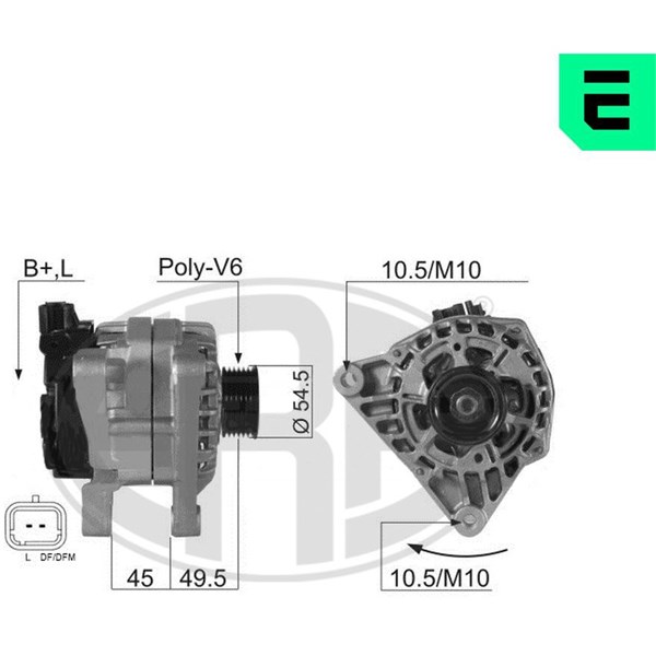 Generator 14V 70A Era oem Oem 210054 ERA OEM