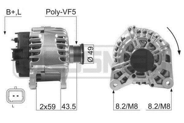 Generator 14V 125A