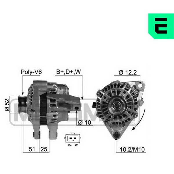 Generator 14V 70A Era oem Oem 210095 ERA OEM Generator 14V 70A Era oem Oem 210095 ERA OEM