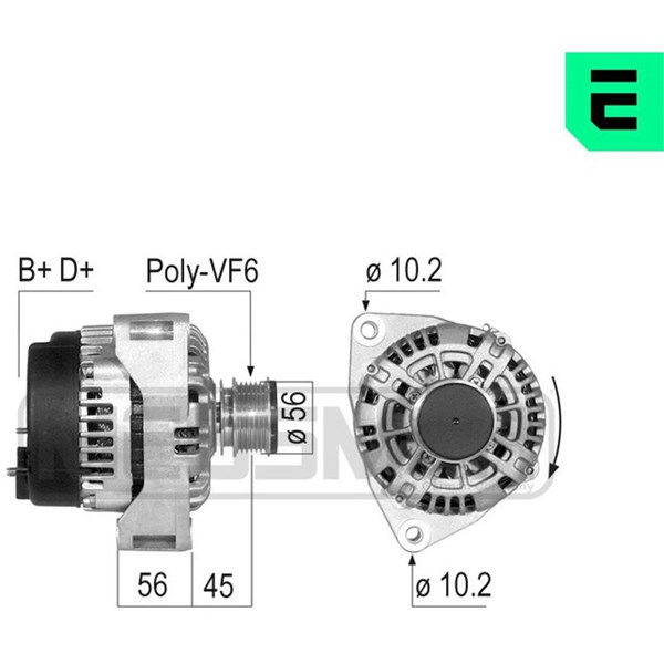 Generator 14V 115A Era oem Oem 210098 ERA OEM