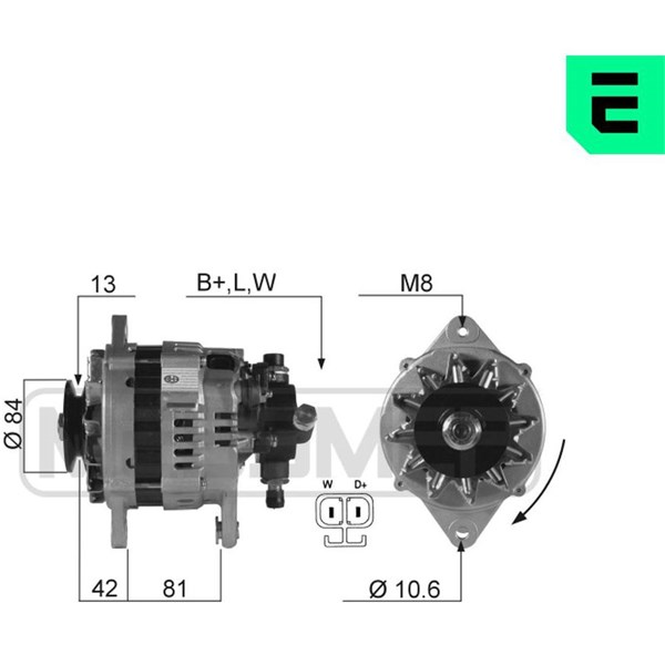 Generator 14V 100A Era oem Oem 210103 ERA OEM