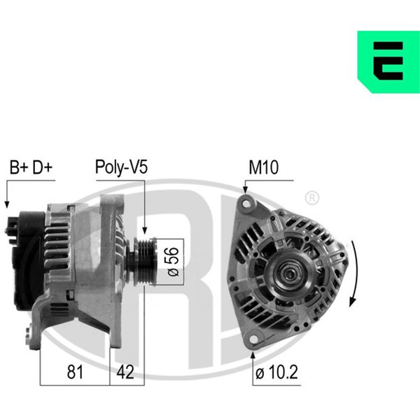 Generator 14V 90A Era oem Oem 210160 ERA OEM