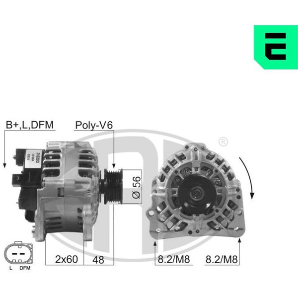 Generator 14V 90A Era oem Oem 210203 ERA OEM