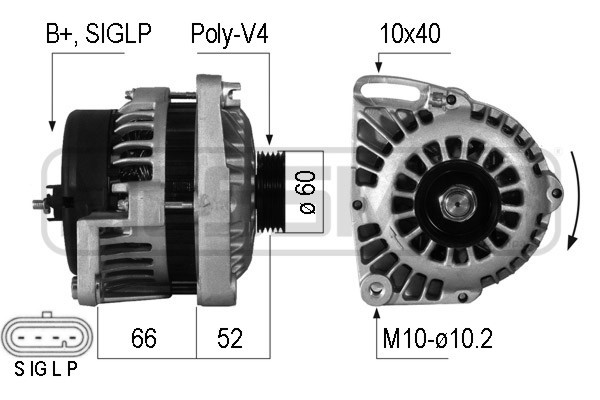Generator 14V 75A