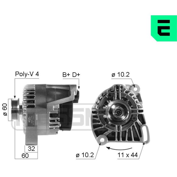 Generator 14V 65A Era oem Oem 210237 ERA OEM