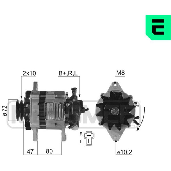 Generator 14V 60A Era oem Oem 210250 ERA OEM