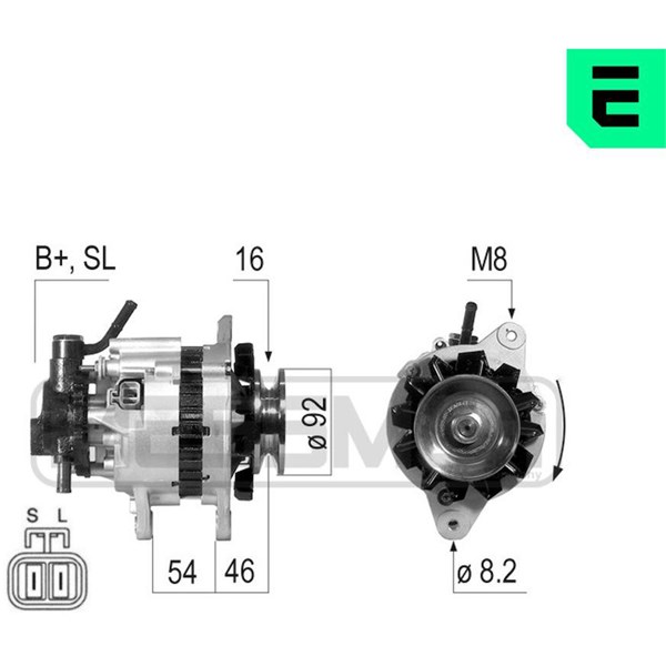 Generator 14V 50A Era oem Oem 210262 ERA OEM