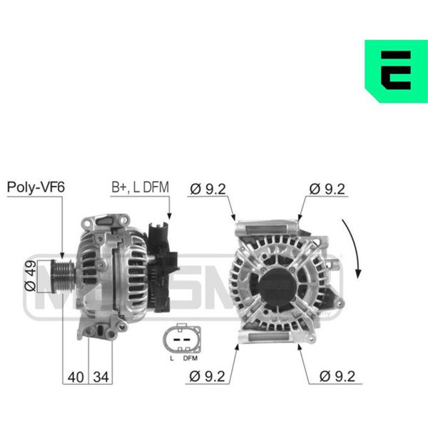 Generator 14V 200A Era oem Oem 210273 ERA OEM