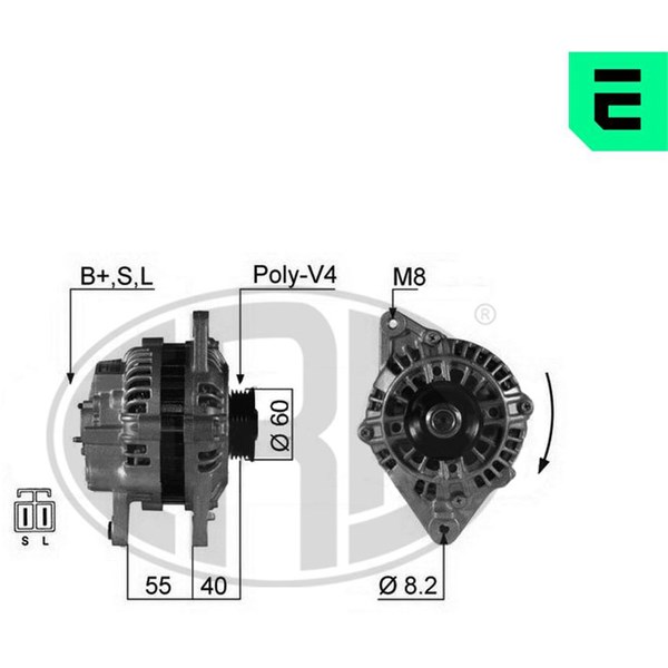 Generator 14V 75A Era oem Oem 210282 ERA OEM