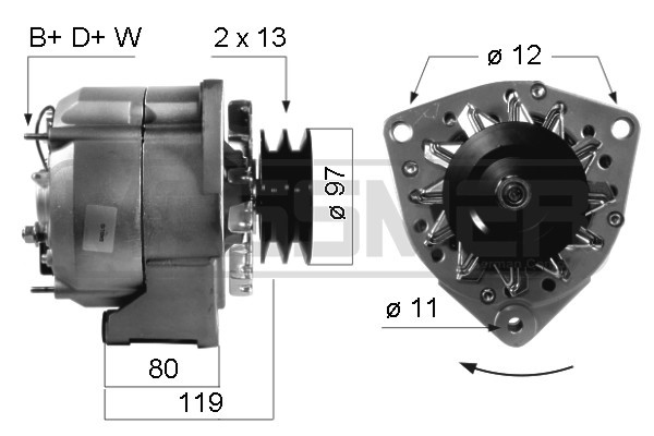 Generator 28V 80A