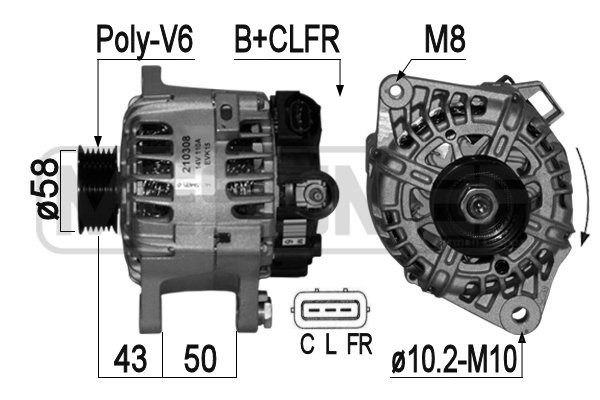 Generator 14V 110A