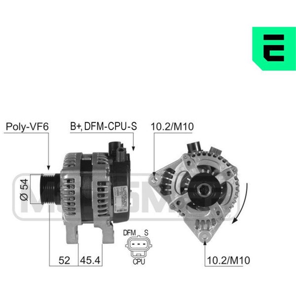 Generator 14V 120A Era oem Oem 210323 ERA OEM