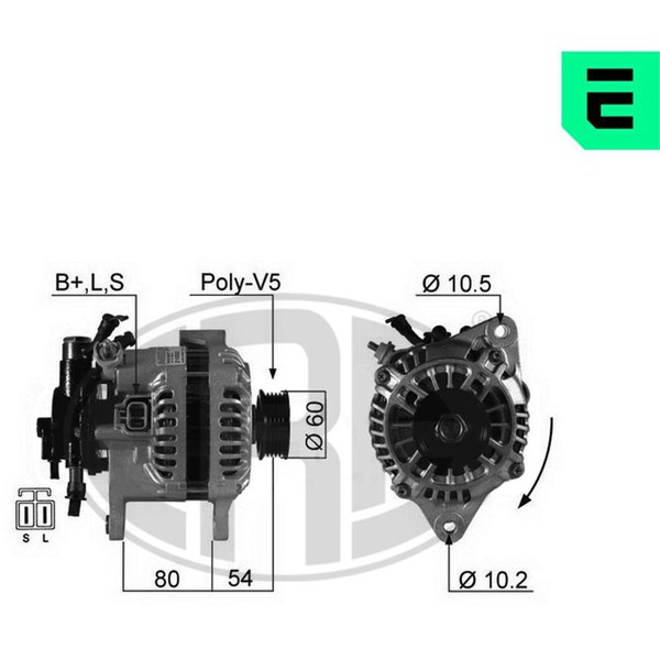 Generator 14V 85A Era oem Oem 210333 ERA OEM
