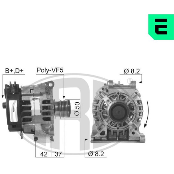 Generator 14V 90A Era oem Oem 210340 ERA OEM