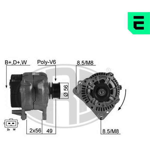 Generator 14V 90A Era oem Oem 210350 ERA OEM