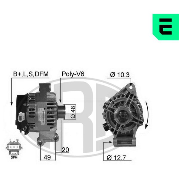 Generator 14V 105A Era oem Oem 210357 ERA OEM