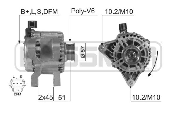 Generator 14V 80A