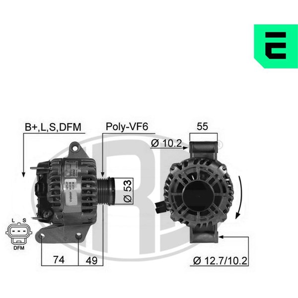 Generator 14V 124A Era oem Oem 210362 ERA OEM