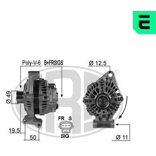 Generator 14V 90A Era oem Oem 210367 ERA OEM