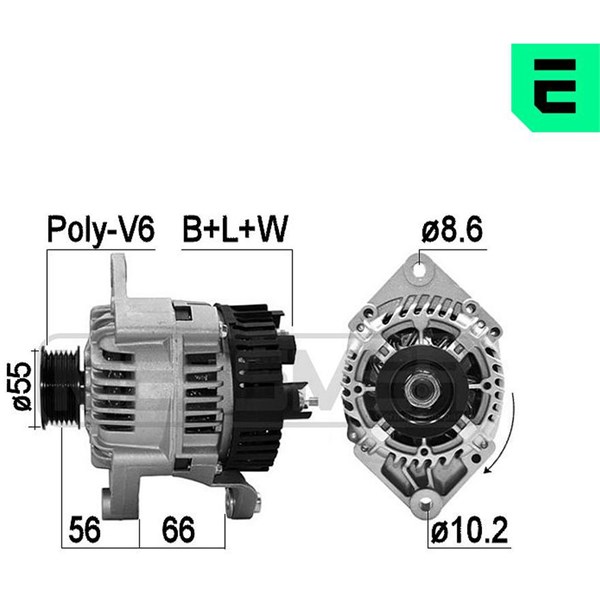 Generator 14V 90A Era oem Oem 210368 ERA OEM