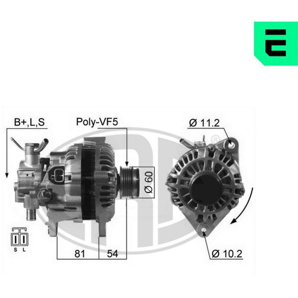 Generator 14V 110A Era oem Oem 210369 ERA OEM