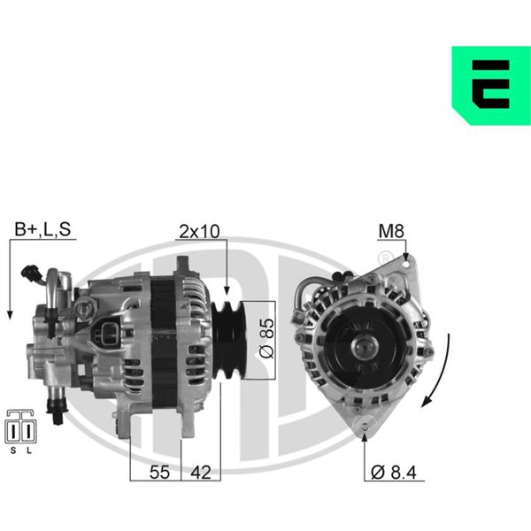 Generator 14V 110A Era oem Oem 210371 ERA OEM Generator 14V 110A Era oem Oem 210371 ERA OEM