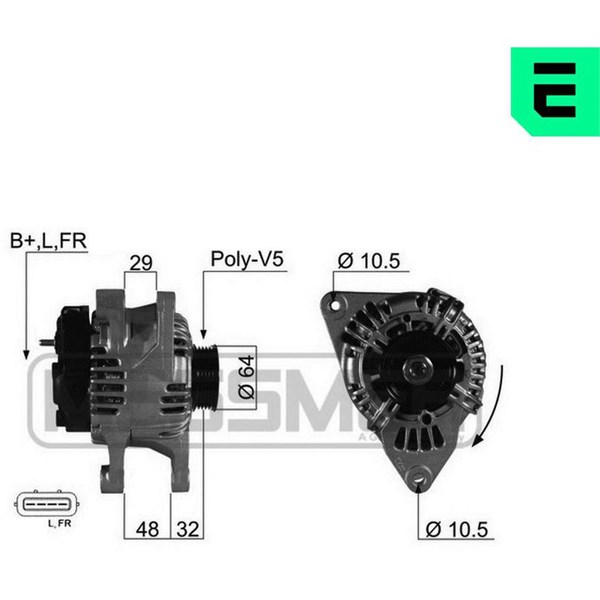 Generator 14V 120A Era oem Oem 210377 ERA OEM