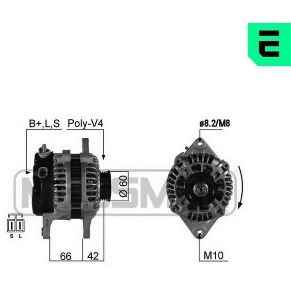 Generator 14V 90A Era oem Oem 210380 ERA OEM