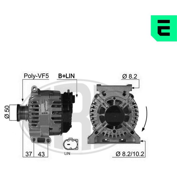 Generator 14V 150A Era oem Oem 210395 ERA OEM