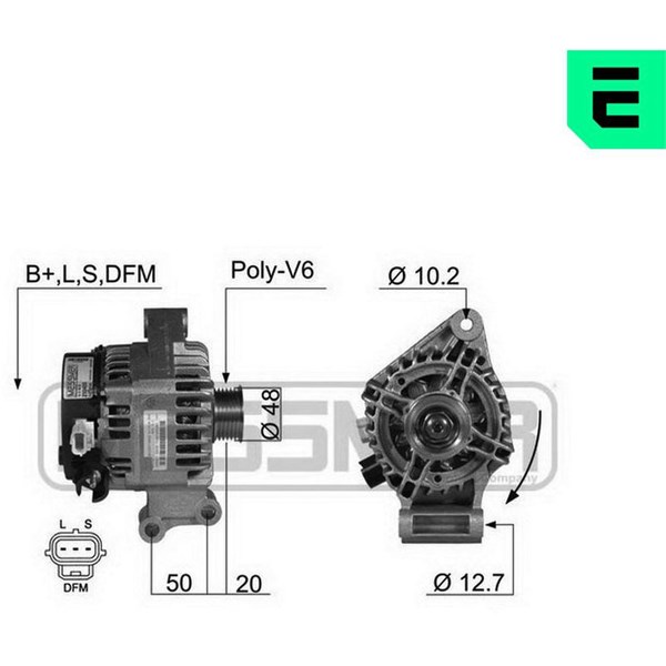 Generator 14V 90A Era oem Oem 210400 ERA OEM