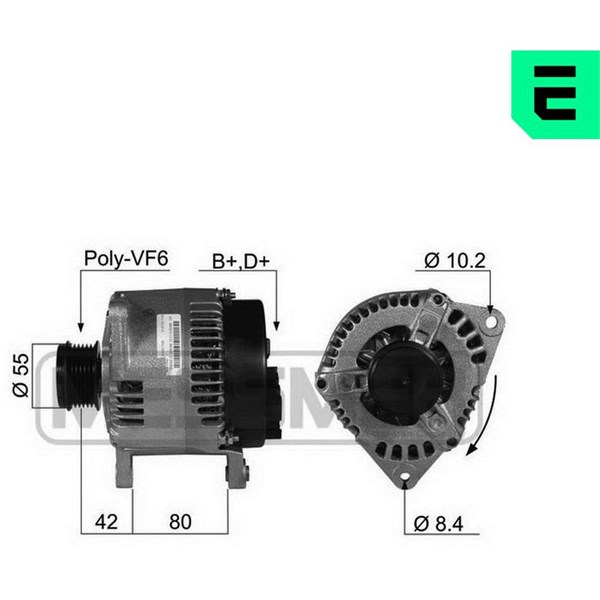 Generator 14V 115A Era oem Oem 210407 ERA OEM