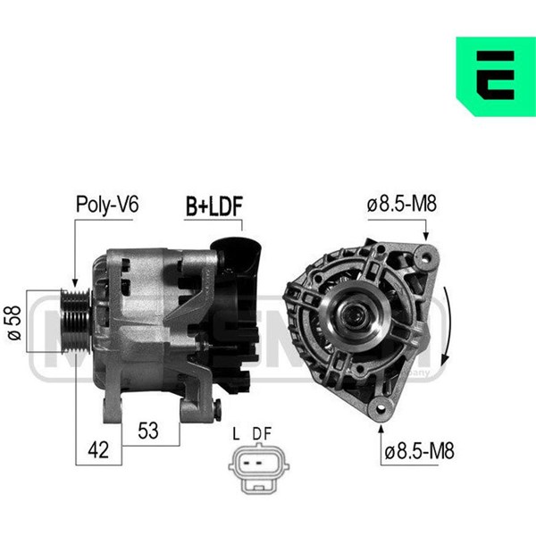 Generator 14V 90A Era oem Oem 210411 ERA OEM