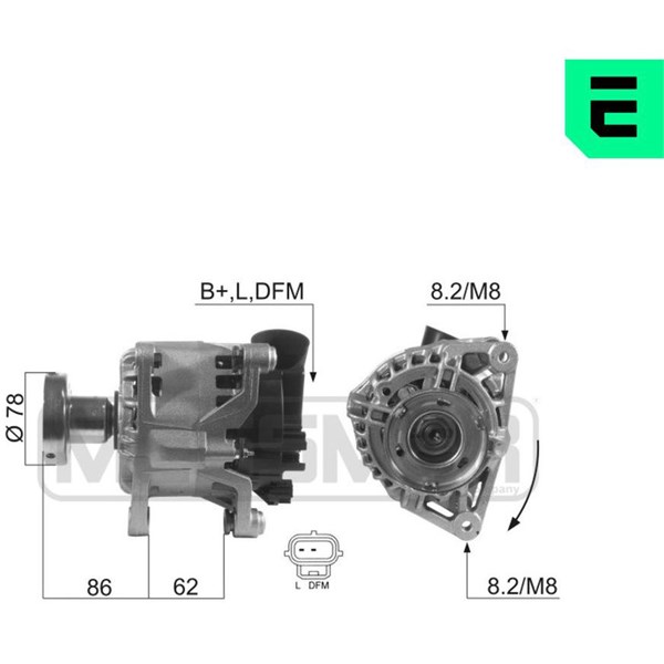 Generator 14V 90A Era oem Oem 210412 ERA OEM