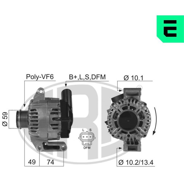 Generator 14V 110A Era oem Oem 210414 ERA OEM