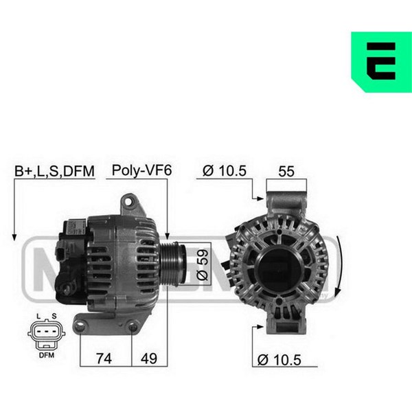 Generator 14V 120A Era oem Oem 210417 ERA OEM