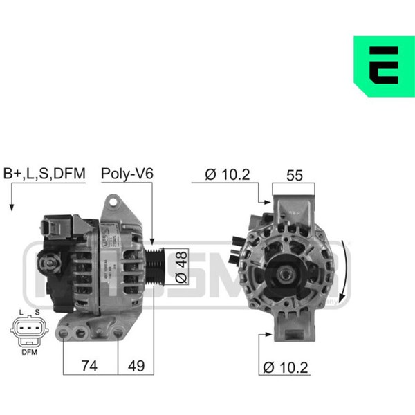Generator 14V 80A Era oem Oem 210425 ERA OEM