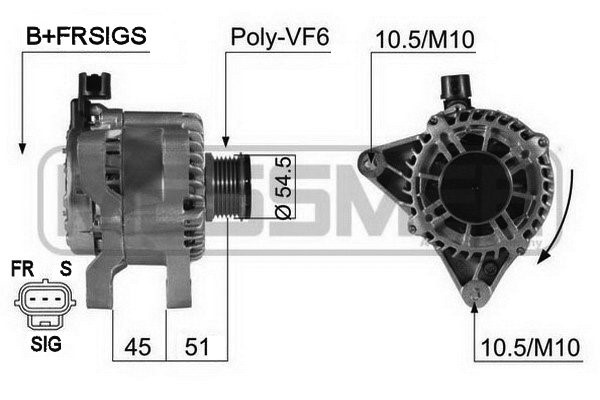 Generator 14V 80A