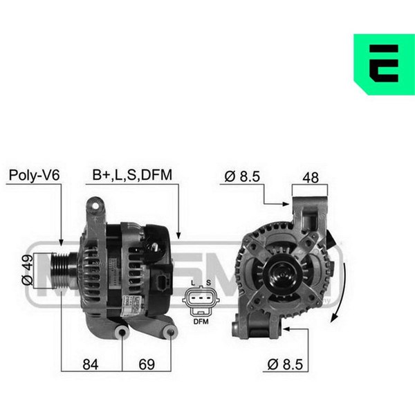 Generator 14V 120A Era oem Oem 210438 ERA OEM