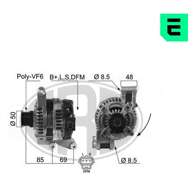 Generator 14V 150A Era oem Oem 210441 ERA OEM