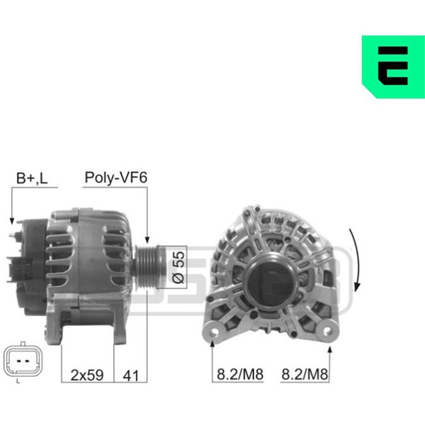 Generator 14V 125A Era oem Oem 210467 ERA OEM