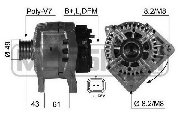 Generator 14V 110A