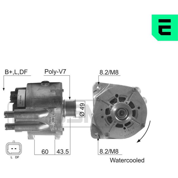 Generator 14V 150A Era oem Oem 210473 ERA OEM