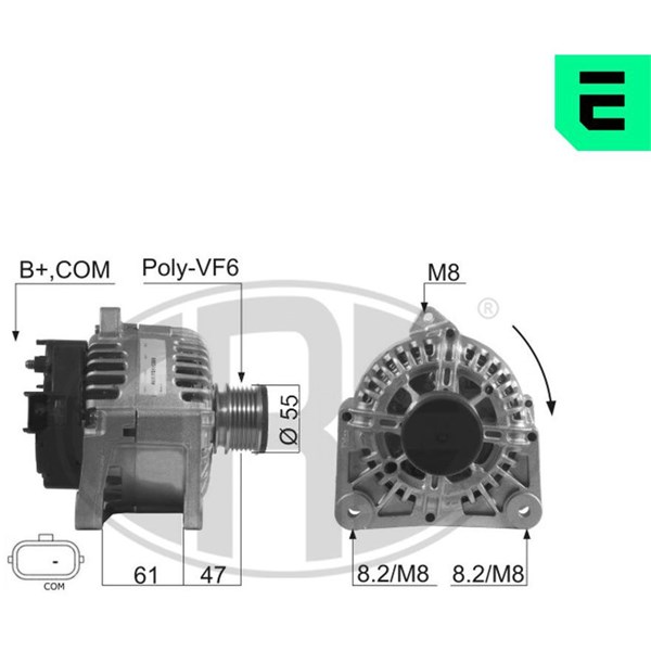 Generator 14V 110A Era oem Oem 210477 ERA OEM