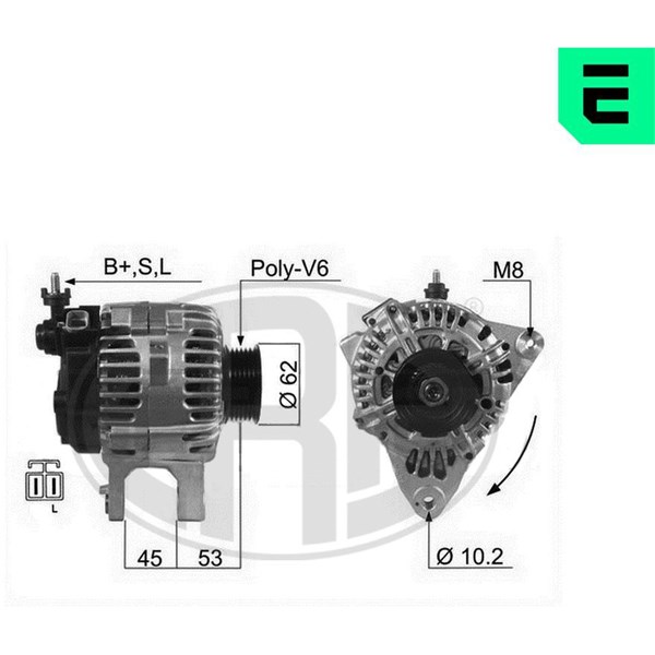 Generator 14V 110A Era oem Oem 210479 ERA OEM