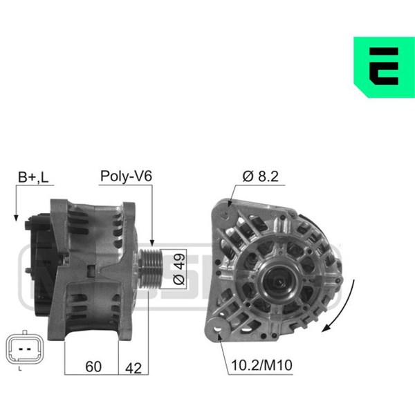 Generator 14V 95A Era oem Oem 210480 ERA OEM