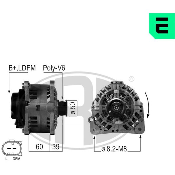 Generator 14V 90A Era oem Oem 210481 ERA OEM