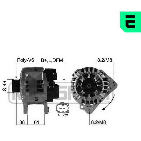 Generator 14V 70A Era oem Oem 210482 ERA OEM