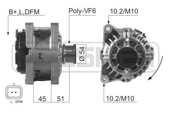 Generator 14V 90A